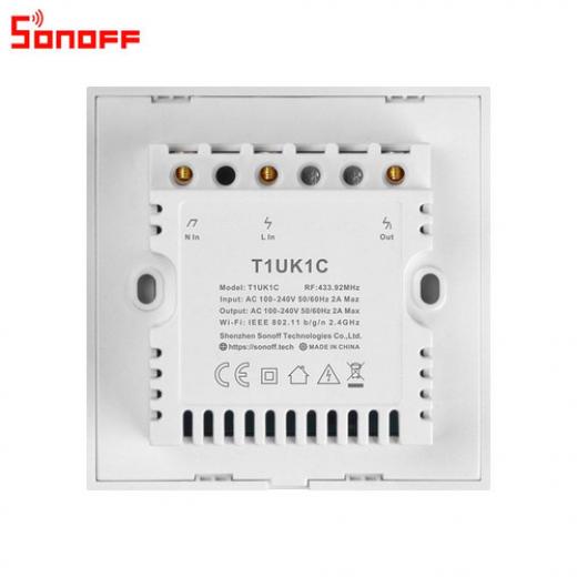 Sonoff T1UK1C-TX WiFi Wall Switches RF Controlled Smart Touch Panel Switch