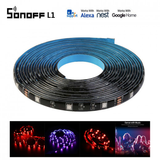 Sonoff Smart Waterproof Led Strip 2m Rgb Ip65 Ewelink 300 Lm