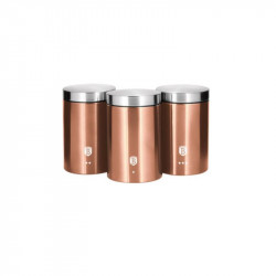 Berlinger Haus Canister Set, Rose Gold, 3 Pieces