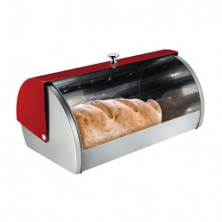 Berlinger Haus Metallic Bread Box, Dark Red