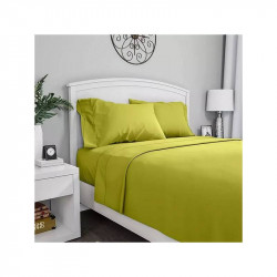 Fieldcrest Plain Flat Sheet, Cotton, Light Green Color, King Size