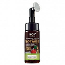 Wow Skin Science Apple Cider Vinegar Foaming Face Wash With Brush, 150ml