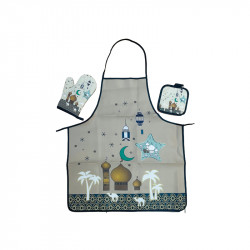 Ramadan Decoration Kitchen Aprons Set, 3 Pieces