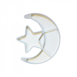 Lighting Ramadan Decorations, Crescent And Star Design, White Color, 60 Cm