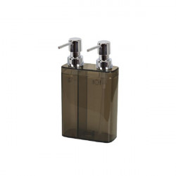 Primanova Viva Double Liquid Soap Dispenser, Clear Black Color