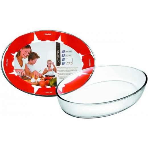 Ibili Oval Glass Tray, 40*27 cm