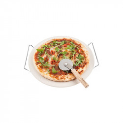 Ibili Pizza Stone With Base, 33cm