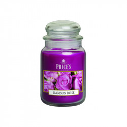 Price's Large Scented Candle Jar With Lid, Damson Rose