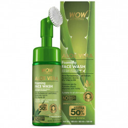 Wow Skin Science Aloe vera Face Wash With Brush, 150ml