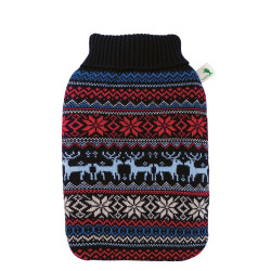 Hugo Frosch Eco Hot Water Bottle, Norwegian Knitted Cover