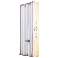 Price's Dinner Candles, White, 10 pieces