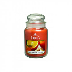 Price's Large Scented Candle Jar With Lid, Mandarin & Ginger