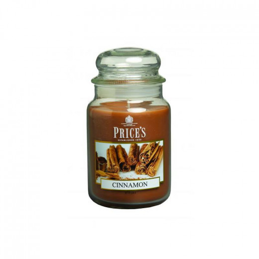 Price's Large Scented Candle Jar With Lid - Cinnamon