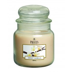 Price's Medium Scented Candle Jar with Lid, Sweet Vanilla