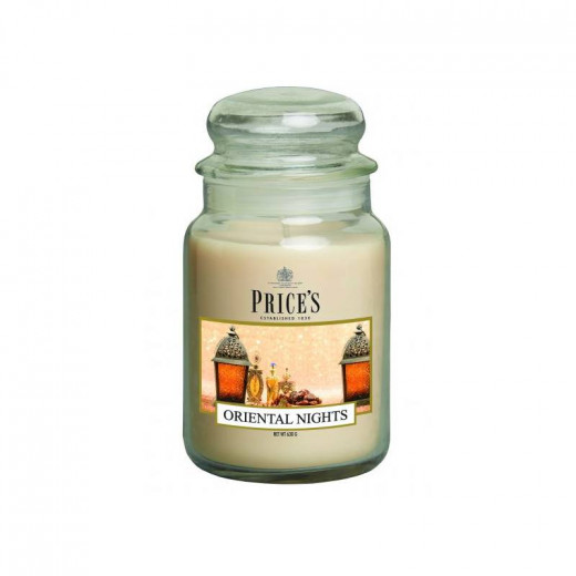 Price's Large Scented Candle Jar With Lid - Oriental Nights