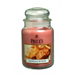 Price's Large Scented Candle Jar with Lid, Sandalwood