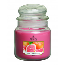 Price's Medium Scented Candle Jar with Lid, Pink Grafruit