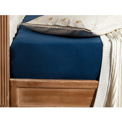 Madame Coco Valeria Single Fitted Sheet - Dark Blue Color, 120*200 Cm