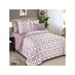 Nova Home Defka Microfiber Duvet Cover Set, Purple Color, King Size, 6 Pieces