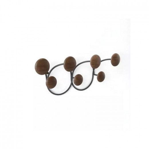 Umbra Umbra Dotsy Wall Hook, Wood - Black & Walnut