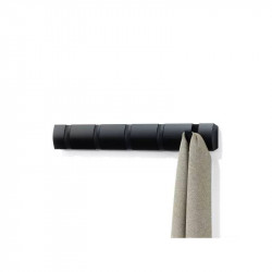 Umbra Flip 5 Wall Hook, Wood - Black Color