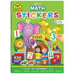 School Zone Math Stickers Workbook