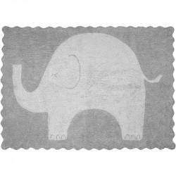 Aratextile Cotton Children's Rug, Elephant Design, 120 x 160 Cm