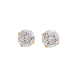 Studex Gold Plated Cz Sterilized Ear Studs, 8 Mm