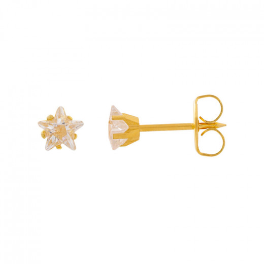 Studex Gold Plated Cz Sterilized Ear Studs, 5 Mm