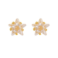 Studex Gold Plated Cz Sterilized Ear Studs, 5 Mm