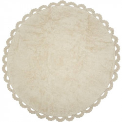 Aratextile Children's Rug, Round Chanel Design, 140 Cm