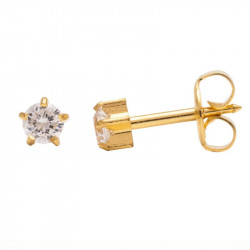 Studex Gold Plated Regular Cubic Zirconia Sterilized Ear Studs