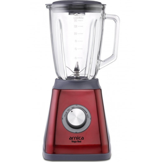 Arnica Vega Red Glass Blender, 850 Watts