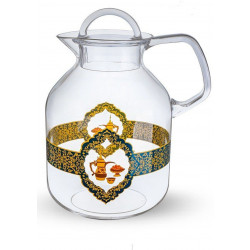 Al-Hoora Decorated Pitcher with Lid, Multicolored 1.8L