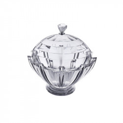 Al Hoora Small Round Candy Bowl with Lid, Transparent