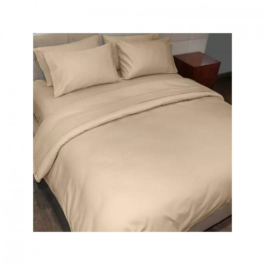 Cannon Plain Bed Sheet Set, Poly Cotton, Ivory Color, King Size, 3 Pieces