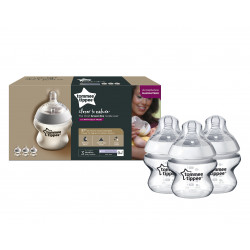 Tommee Tippee Closer to Nature Feeding Bottles, 150 Ml, 3 Pieces