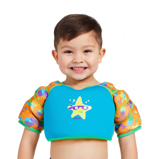 Zoggs Water Wings Vest, Blue & Orange