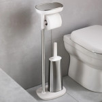 Joseph Joseph EasyStore ButlerPlus StandingToiletPaperHolder w/ Flex Steel