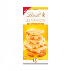 Lindt Les Grandes White, Almond, 15pcs,150g