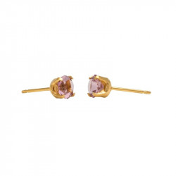 Studex Alexandrite 24K, Pure Gold Plated Ear Studs Ideal, For Every Day Wear, 5 Mm