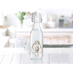 Madame Coco Rosa Glass Water Bottle, 1 Liter