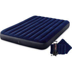 Intex Standard Classic Downy Air Mattress Queen Set, 203 x 152 x 25 cm