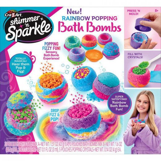 Cra-Z-Art Shimmer N Sparkle Rainbow Popping Bath Bombs