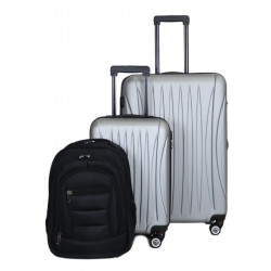 Princess Traveller Suitcases Silver Color, 3 Pieces