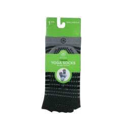 Gaiam Grey Toeless Yoga Socks