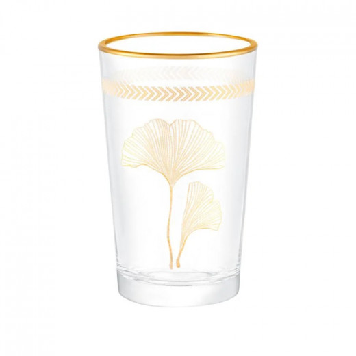 Madame Coco Chapelle Lovely Ginkgo Leaves Glasses Set,100ml, 4 Piece