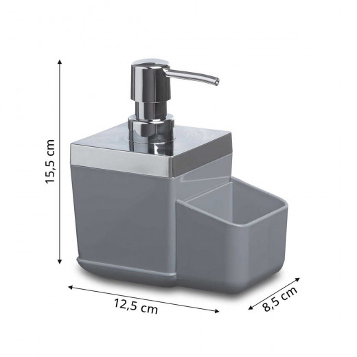 ستاند ضاغطة صابون سائل وكوب للإسفنجة باللون الرمادي من بيرانوفا