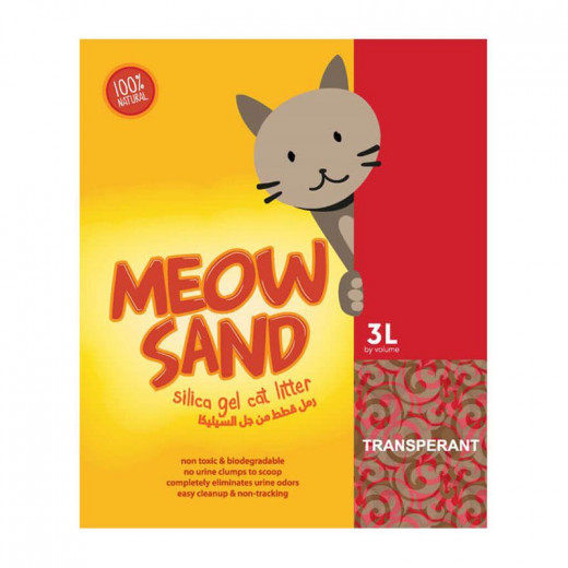 Meow Sand Silica Gel Cat Litter, 3 L