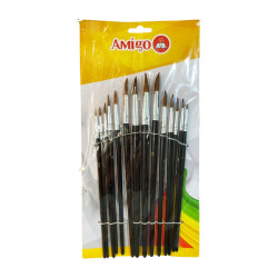 Amigo Artist Brushes, Beige Color, 14 Pieces